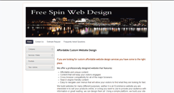 Desktop Screenshot of freespinwebdesign.com